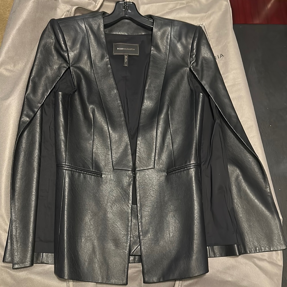 Bcbgmaxazria Faux Leather Cape